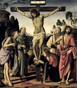 The Crucifixion with Saints Jerome, Francis, Mary Magdalene, John the Baptist and the blessed Giovanni Colombini